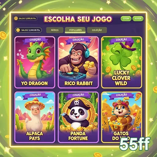 Ilustração de Explore o cassino online 55ff e suas slots irresistíveis